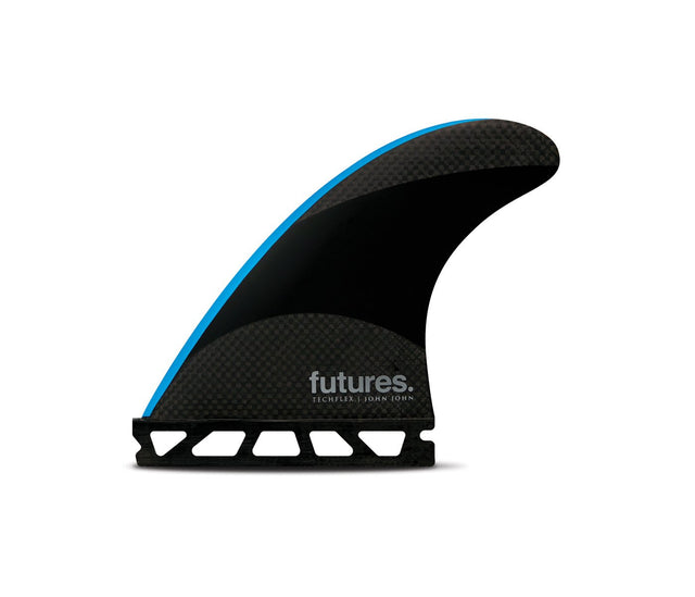 FUTURES JJ-2 SMALL TECHFLEX THRUSTER BLACK/NEON BLUE