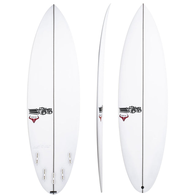 Raging Bull 6'1" x 19 3/4" X  2 11/16" - 34.20L, Round, 5x   Fin Boxes, PU - ID:1087355