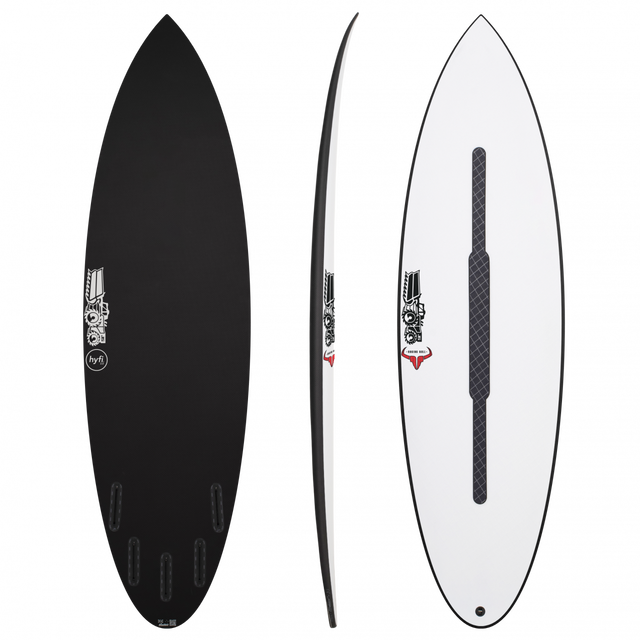 Raging Bull 6'2" x 19 7/8" X  2 13/16" - 36.20L, Round, 5x  Futures Fin Boxes, HYFI 3.0 - ID:890616