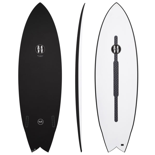 Black Baron 5'7" x 20 1/4" X  2 7/16" - 30.50L, Swallow, 2x  Futures Fin Boxes, HYFI 3.0 - ID:1046792