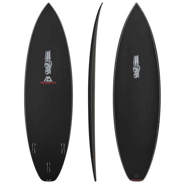Monsta 5'10" x 18 7/8" X  2 7/16" - 27.70L, Squash, 3x  FCS 2 Fin Boxes, Carbotune - ID:1130133