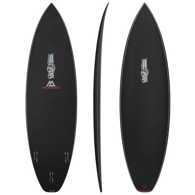 Monsta 5'10" x 18 7/8" X  2 7/16" - 27.70L, Squash, 3x  FCS 2 Fin Boxes, Carbotune - ID:1055037
