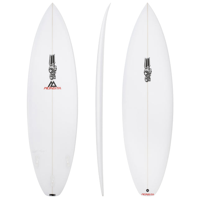 Monsta 6'2" x 19 3/8" X  2 11/16" - 33.00L, Squash, 3x  FCS 2 Fin Boxes, PU - ID:1147499