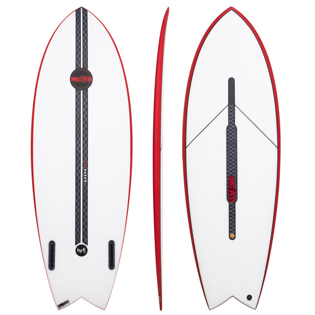 Red Baron 5'8" x 21 1/4" X  2 5/8" - 35.50L, Swallow, 2x  FCS 2 Fins, HYFI 2.0 - ID:759822