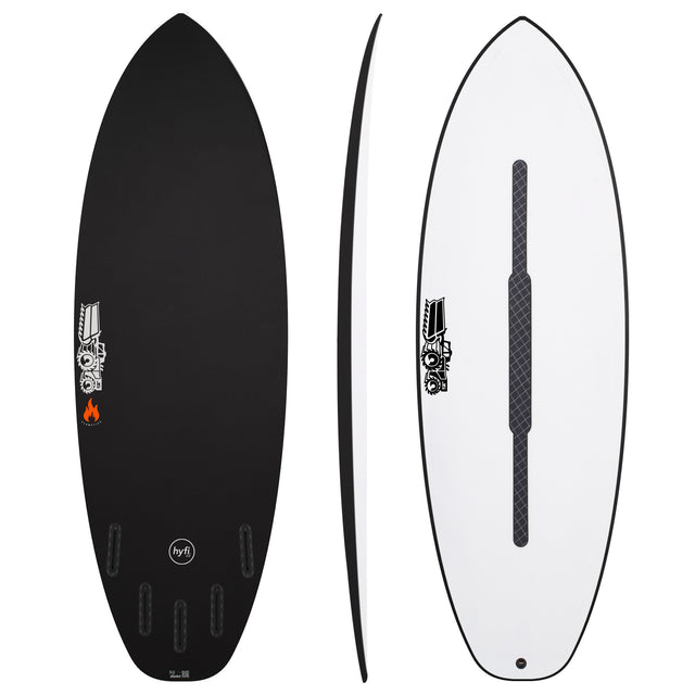 Flame Fish 5'8" x 21 1/2" X  2 5/8" - 36.50L, Squash, 5x  FCS 2 Fin Boxes, HYFI 3.0 - ID:1168852