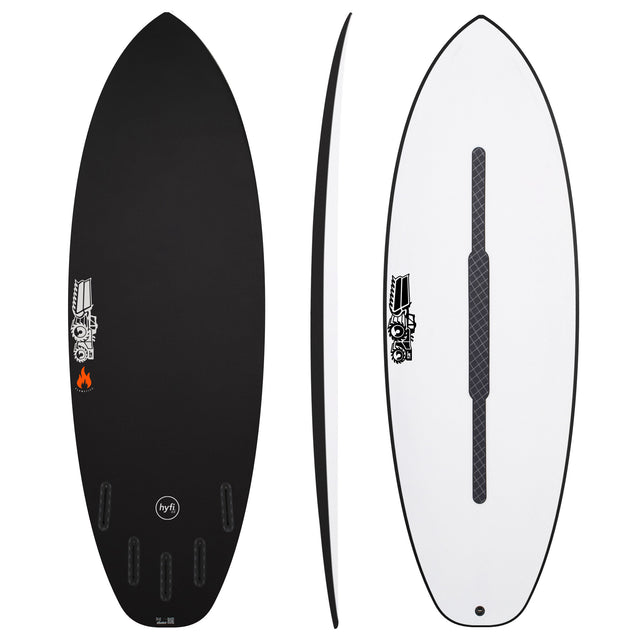 Flame Fish 5'3" x 20 1/8" X  2 5/16" - 28.30L, Squash, 5x  FCS 2 Fin Boxes, HYFI 3.0 - ID:1130174