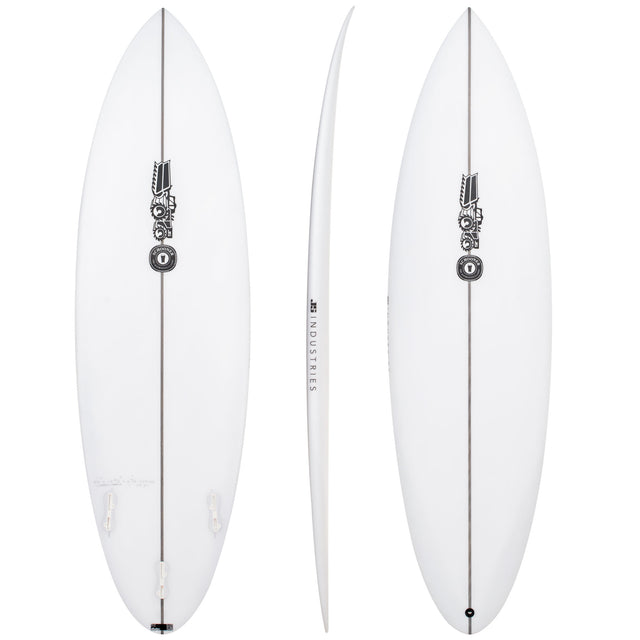 Schooner 6'6" x 19 7/8" X  2 7/8" - 38.50L, Round, 3x  Futures Fin Boxes, PU - ID:990605