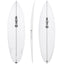 Schooner 6'6" x 19 7/8" X  2 7/8" - 38.50L, Round, 3x  Futures Fin Boxes, PU - ID:990604