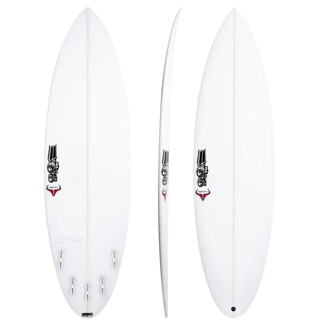 Raging Bull 6'1" x 19 3/4" X  2 11/16" - 34.20L, Round, 5x   Fin Boxes, PU - ID:1087355