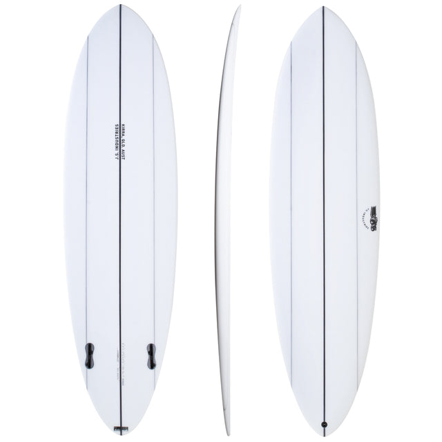 Big Baron Clear 6'0" x 19 1/2" X  2 1/2" - 31.20L, Round, 2x  FCS 2 Fin Boxes, PE - ID:867616