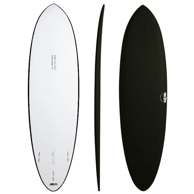 Big Baron Softboard Big Baron Soft Black 6'8" x 20 3/4" X  2 5/8" - 40.20L, Round, 3x  FCS 2 Fin Boxes, Softboard - ID:876109