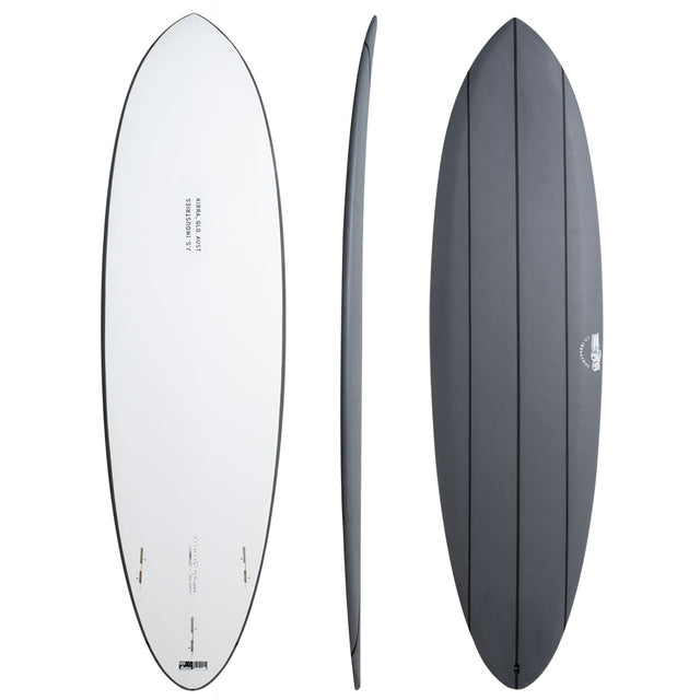 Big Baron Softboard Big Baron Soft Gray 6'4" x 20" X  2 9/16" - 35.80L, Round, 3x  FCS 2 Fin Boxes, Softboard - ID:876097