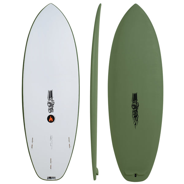 美品！フィッシュ！JSシャドーシェイパー！SODAシェイプ！ flamefish-military-softboard-