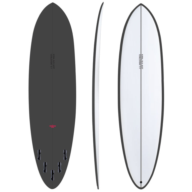 El Baron 7'6" x 21 1/2" X  2 7/8" - 51.80L, Round, 5x  FCS 2 Fins, PE - ID:671762